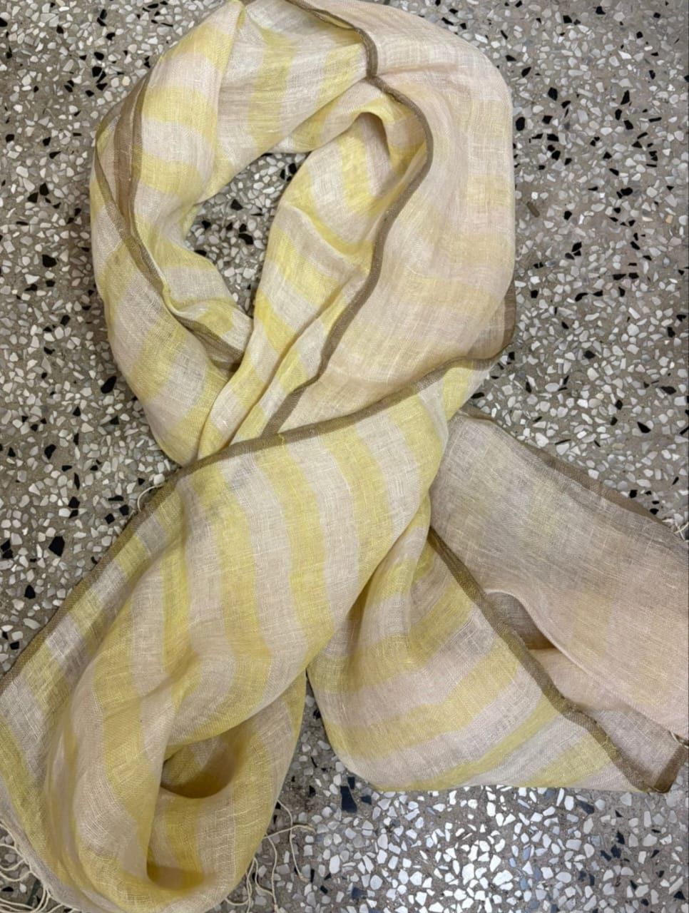 Linen/Linen double cloth scarf